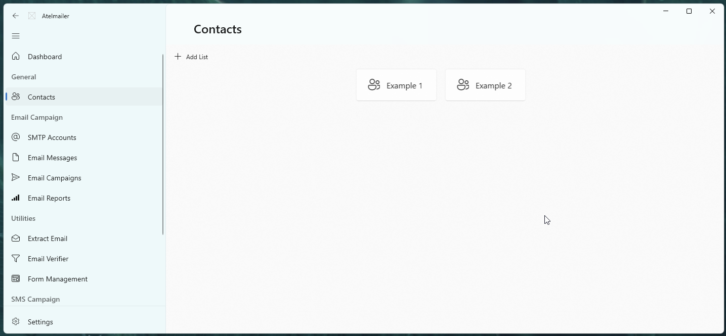 Contacts List (New)